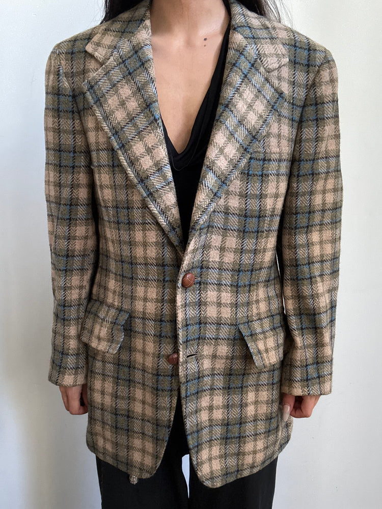 Vintage Heritage-Style Plaid Blazer Size Medium