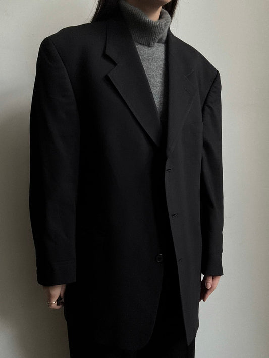 Vintage Classic 80's Black Blazer in Size XL