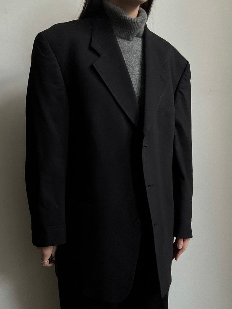 Vintage Classic 80's Black Blazer in Size XL