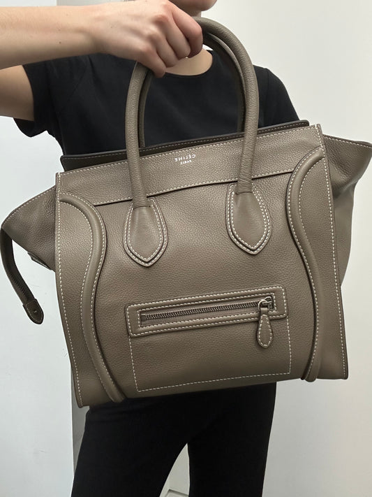 Celine 2011 Neutral Calfskin Mini Tote Tote Bag