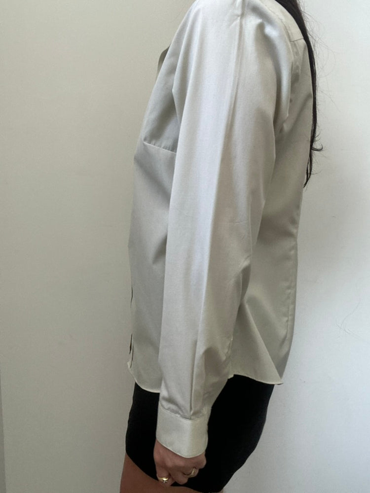 Vintage Tan Women's Button Up SIze Medium