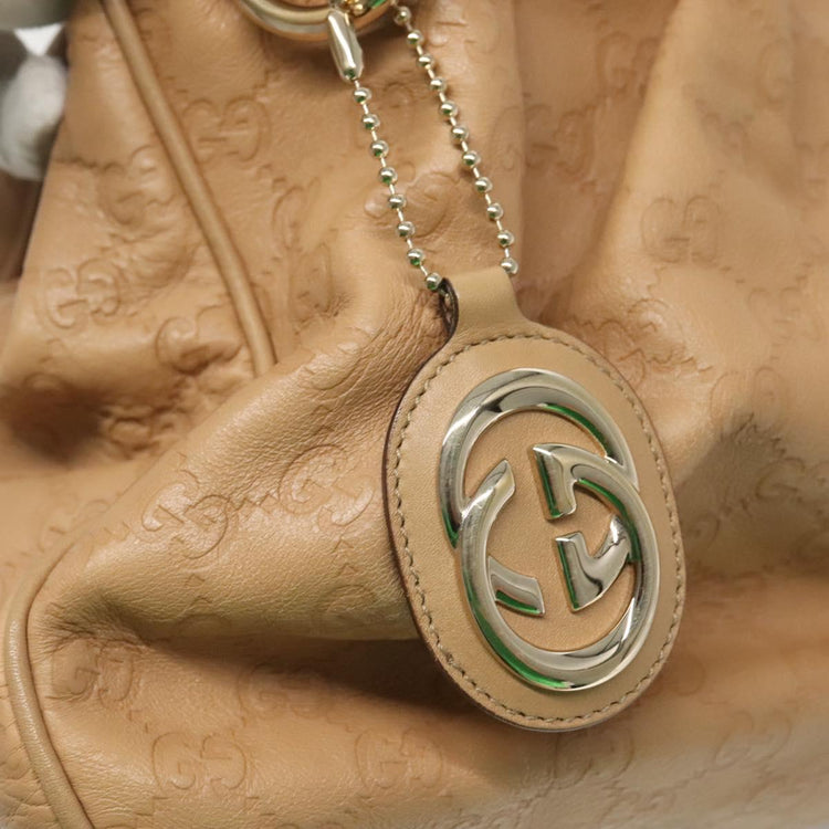 Beige Gucci Guccissima GG Canvas Sukey Hand Bag