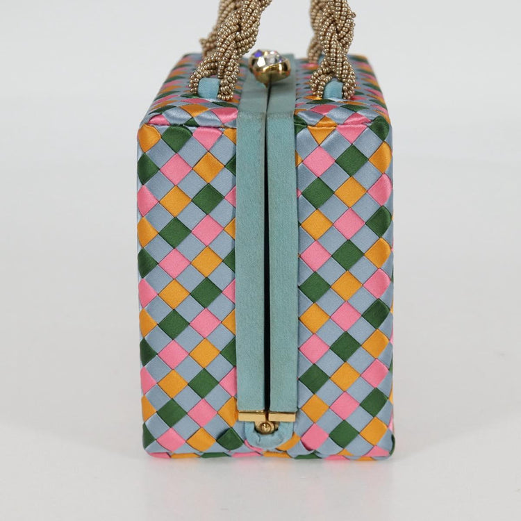 Vintage Bottega Veneta Satin Woven Handbag
