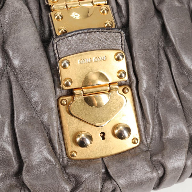 Vintage Miu Miu Grey 2 Way Shoulder Bag