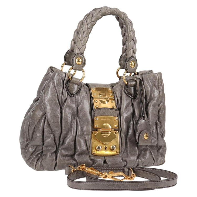 Vintage Miu Miu Grey 2 Way Shoulder Bag