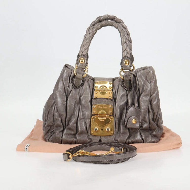 Vintage Miu Miu Grey 2 Way Shoulder Bag