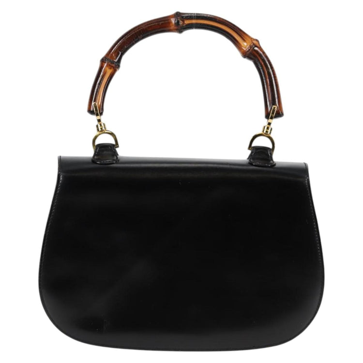 Vintage Gucci Bamboo Handbag in Black