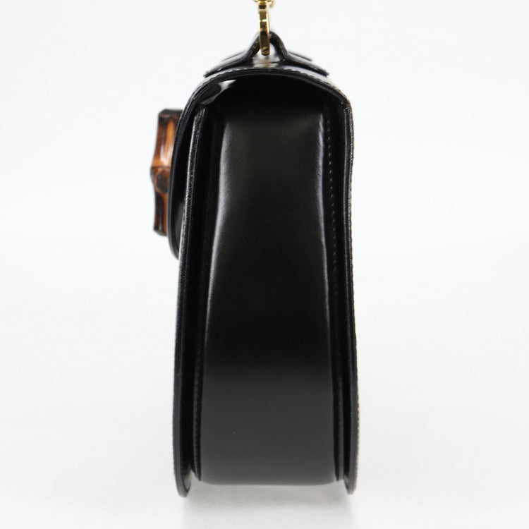 Vintage Gucci Bamboo Handbag in Black