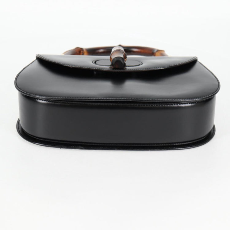 Vintage Gucci Bamboo Handbag in Black
