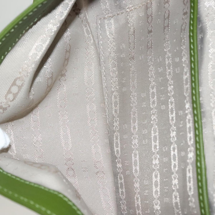 Vintage Celine Green Leather Shoulder Bag