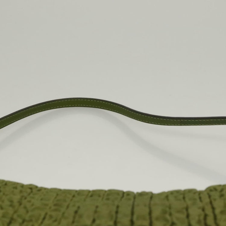 Vintage Celine Green Leather Shoulder Bag