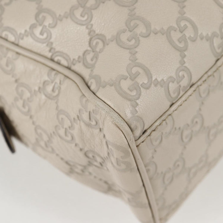 White Gucci GG Canvas Guccissima Bag