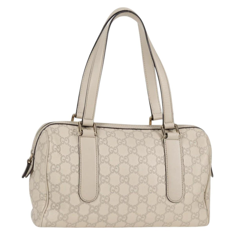 White Gucci GG Canvas Guccissima Bag