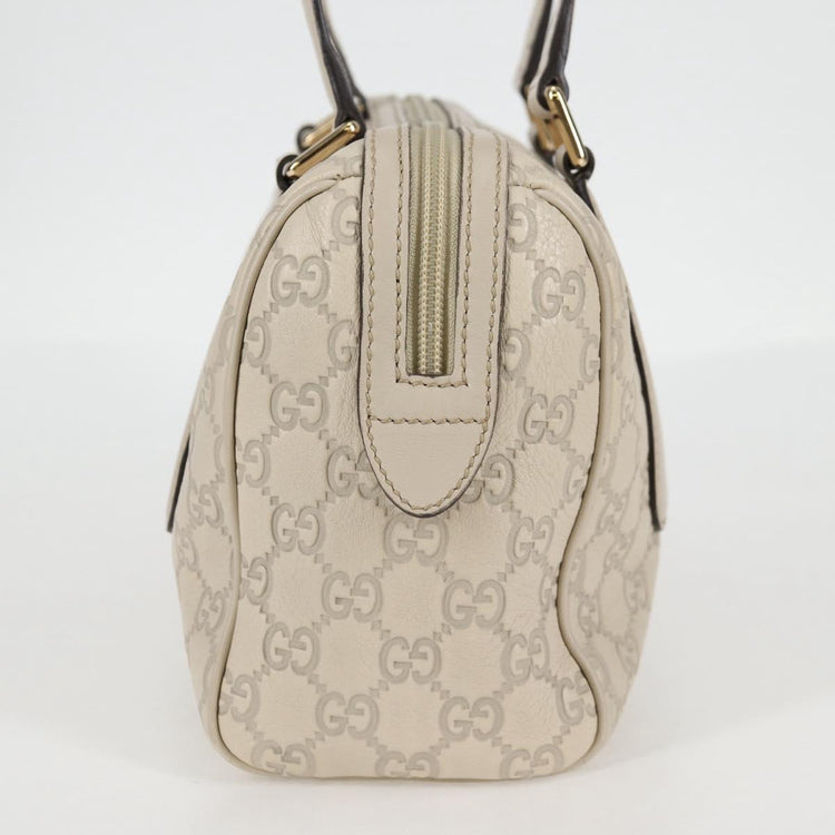 White Gucci GG Canvas Guccissima Bag
