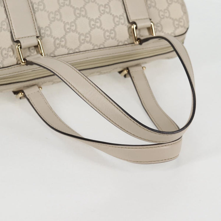 White Gucci GG Canvas Guccissima Bag
