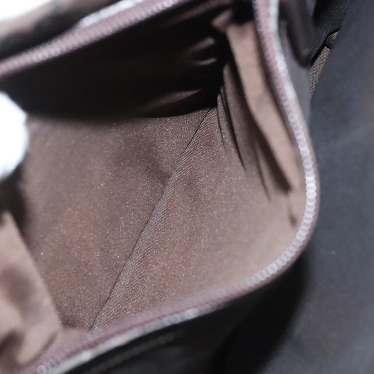 Brown Gucci GG Canvas Bamboo Hand Bag