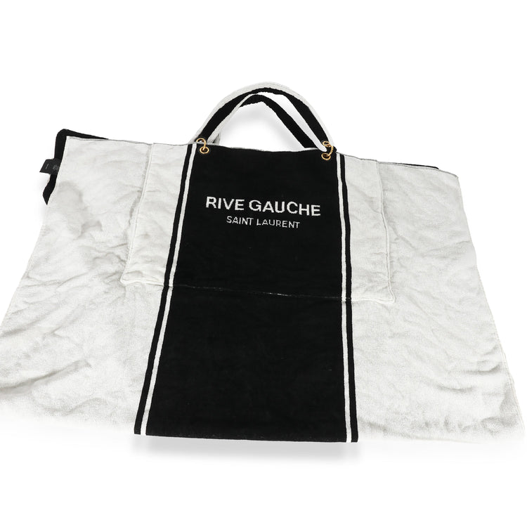 Pre-Loved Saint Laurent Terry Cloth Beach Towel Convertible Tote