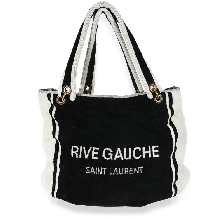Pre-Loved Saint Laurent Terry Cloth Beach Towel Convertible Tote