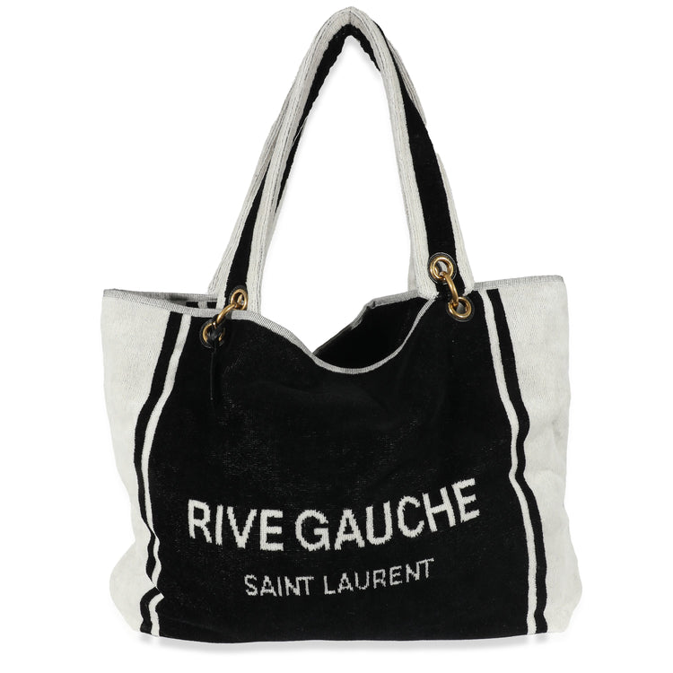 Pre-Loved Saint Laurent Terry Cloth Beach Towel Convertible Tote