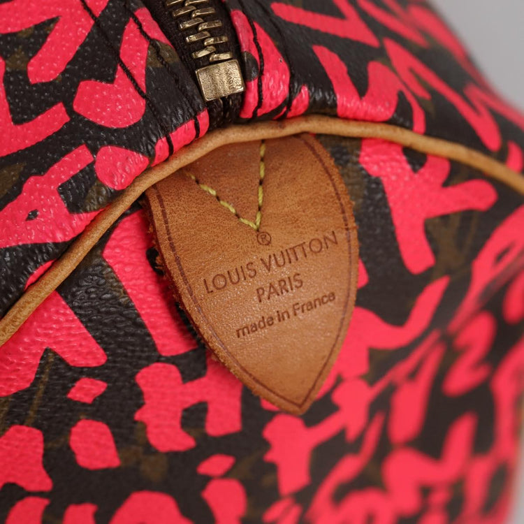 Vintage Louis Vuitton Monogram Graffiti Speedy 30 Hand Bag