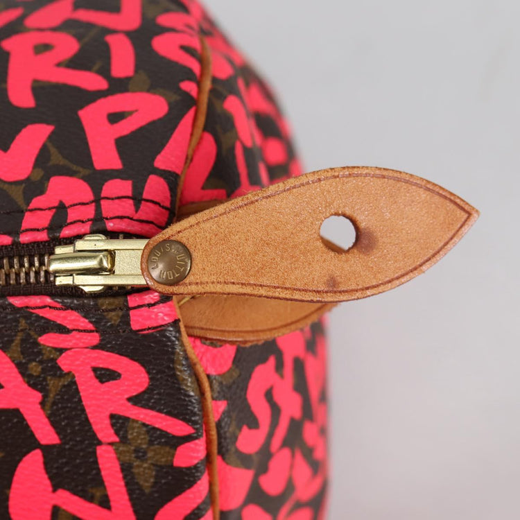 Vintage Louis Vuitton Monogram Graffiti Speedy 30 Hand Bag