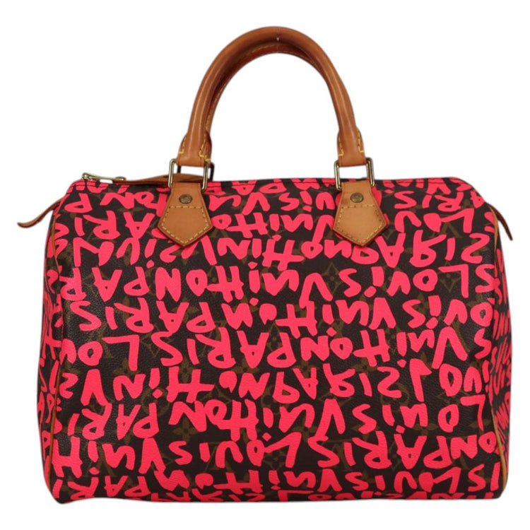 Vintage Louis Vuitton Monogram Graffiti Speedy 30 Hand Bag