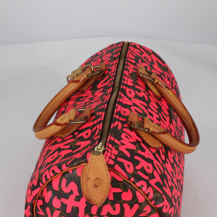 Vintage Louis Vuitton Monogram Graffiti Speedy 30 Hand Bag