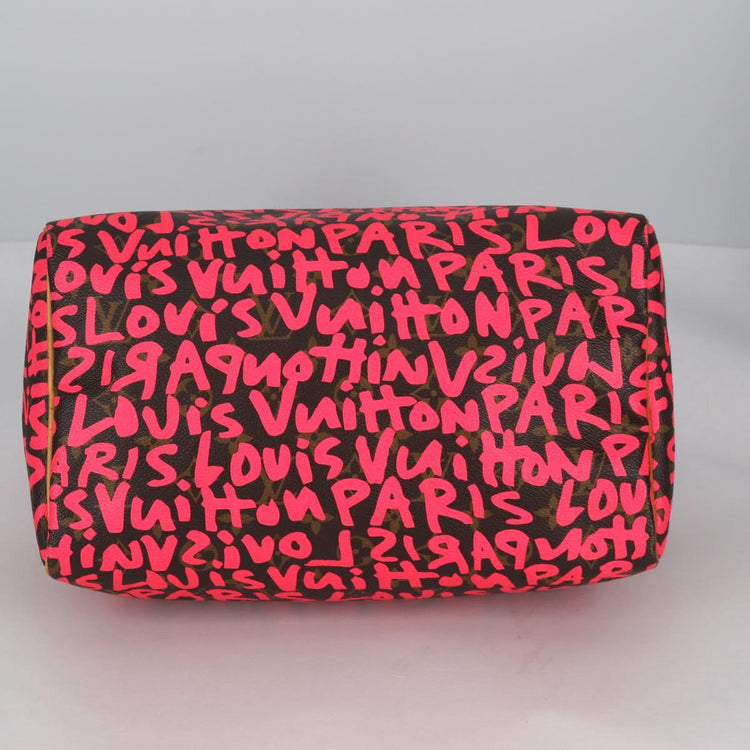 Vintage Louis Vuitton Monogram Graffiti Speedy 30 Hand Bag