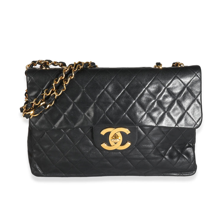 Vintage 24K 1991 Chanel Maxi XL Flap Bag