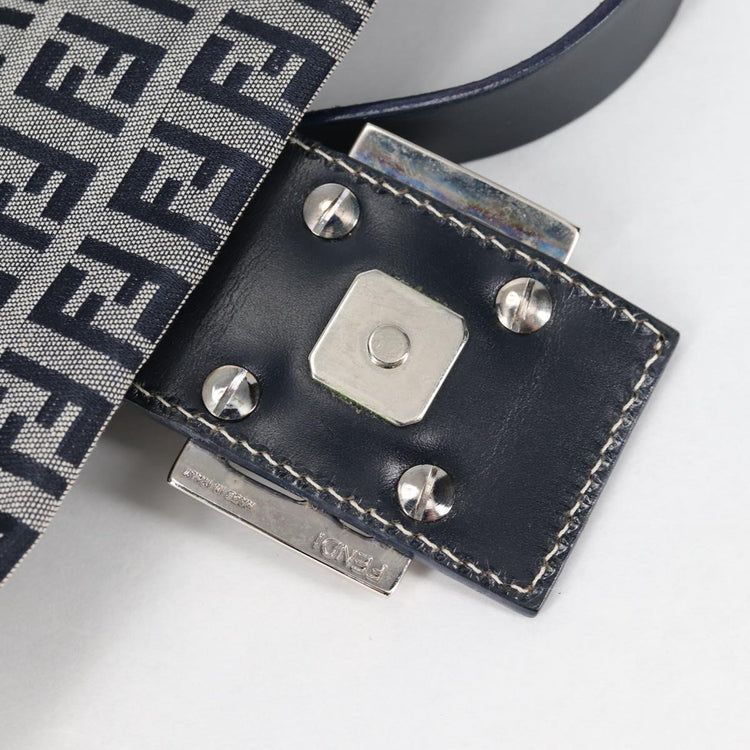 Vintage Fendi Zucchino Canvas Mamma Baguette Shoulder Bag