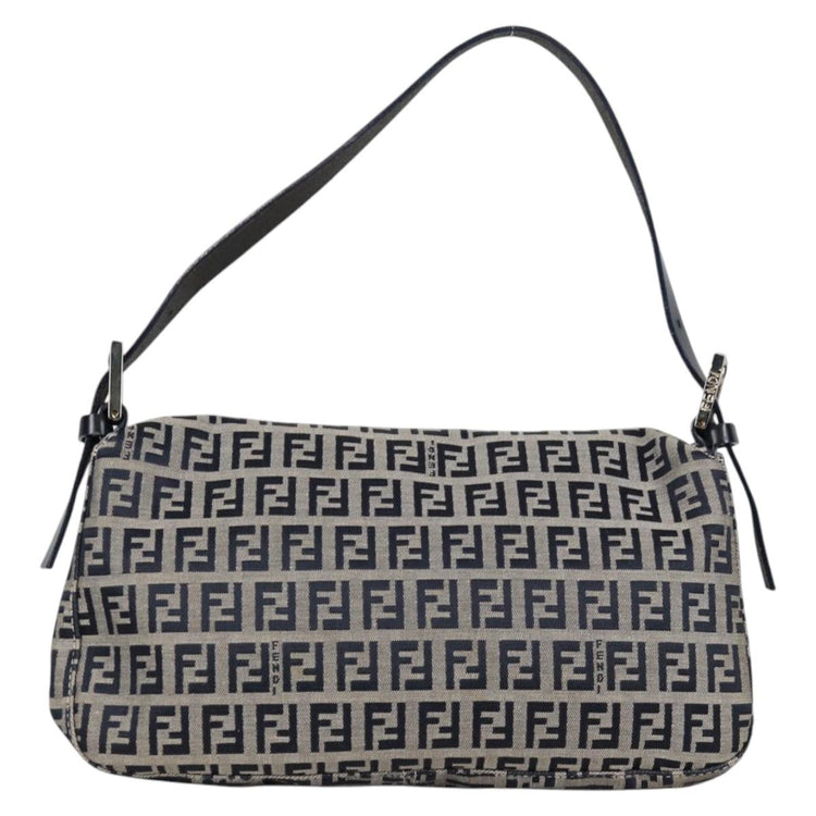 Vintage Fendi Zucchino Canvas Mamma Baguette Shoulder Bag