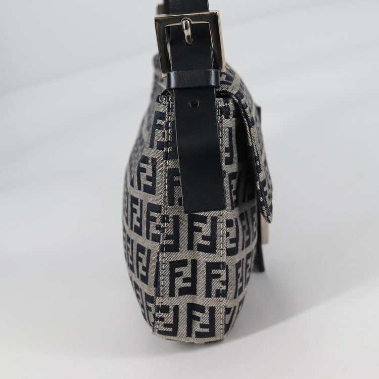 Vintage Fendi Zucchino Canvas Mamma Baguette Shoulder Bag