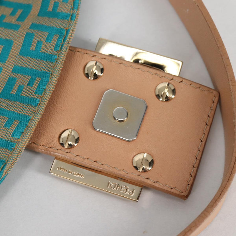 Vintage Fendi Zucchino Canvas Mamma Baguette Shoulder Bag