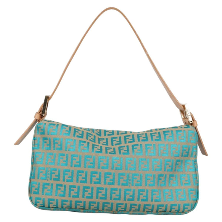 Vintage Fendi Zucchino Canvas Mamma Baguette Shoulder Bag