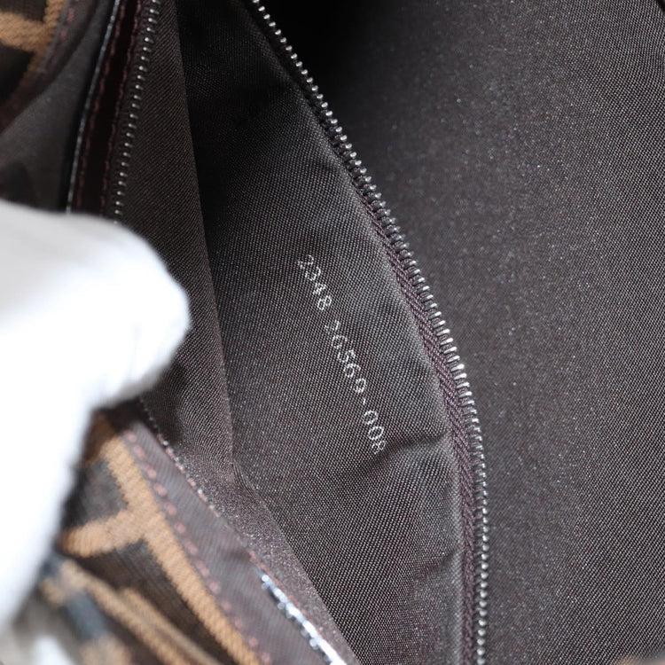 Vintage Fendi Zucca Canvas Mamma Baguette Shoulder Bag