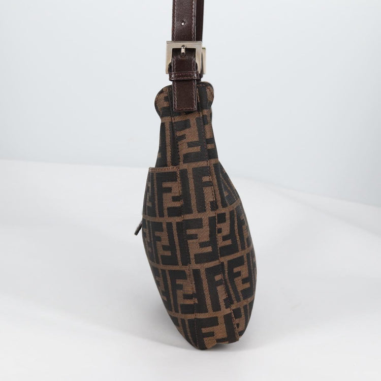 Vintage Fendi Zucca Canvas Mamma Baguette Shoulder Bag