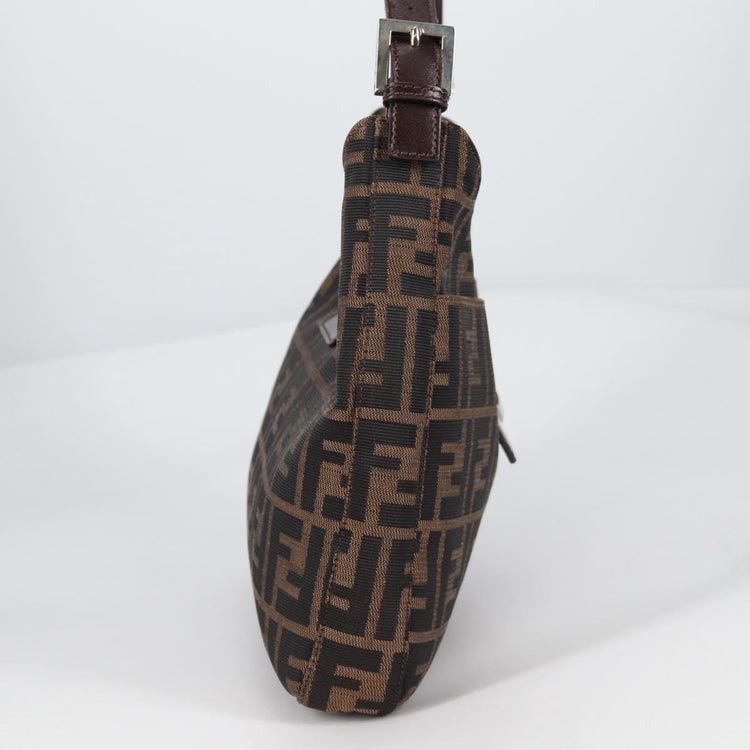 Vintage Fendi Zucca Canvas Mamma Baguette Shoulder Bag