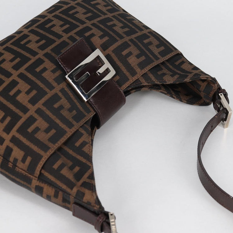 Vintage Fendi Zucca Canvas Mamma Baguette Shoulder Bag