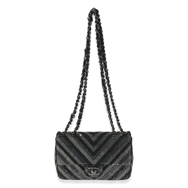 2015 Chanel Crystal Chevron Mini Flap Bag