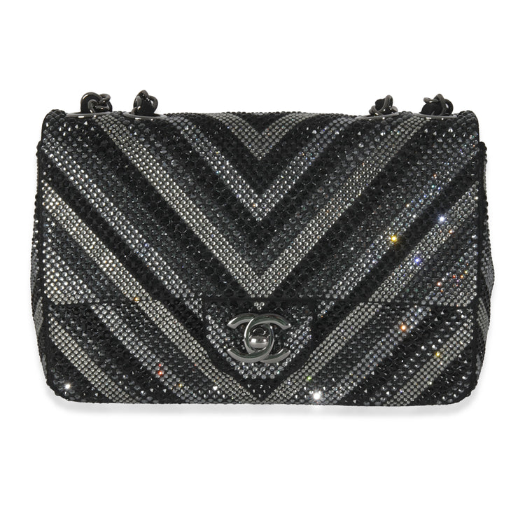 2015 Chanel Crystal Chevron Mini Flap Bag