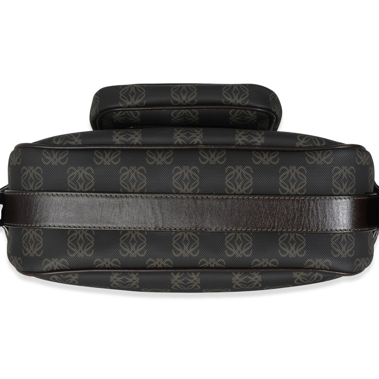 Vintage Loewe Black Anagram Canvas Shoulder Bag