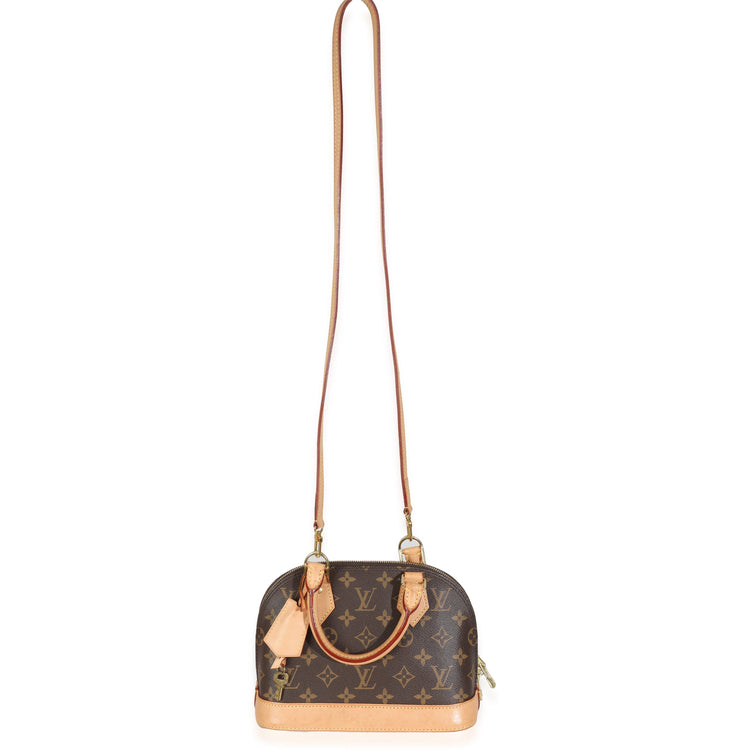 Like New Alma Monogram Canvas Alma BB