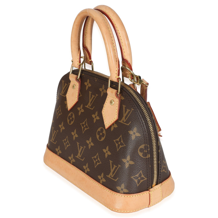 Like New Alma Monogram Canvas Alma BB