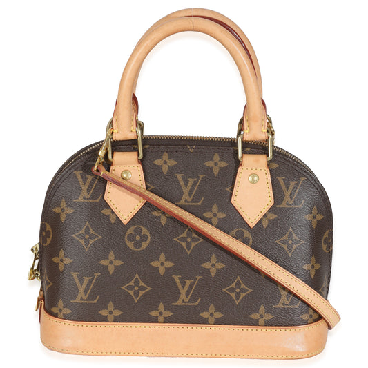 Like New Alma Monogram Canvas Alma BB