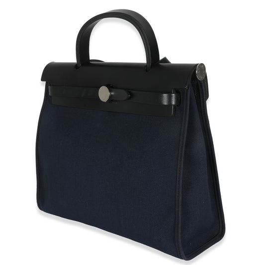 2021 Hermes Bleu Marine Hunter Herbag Zip 31 PM PHW