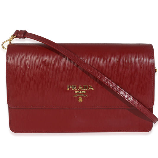 Pre-Loved Prada Red Crossbody Wallet