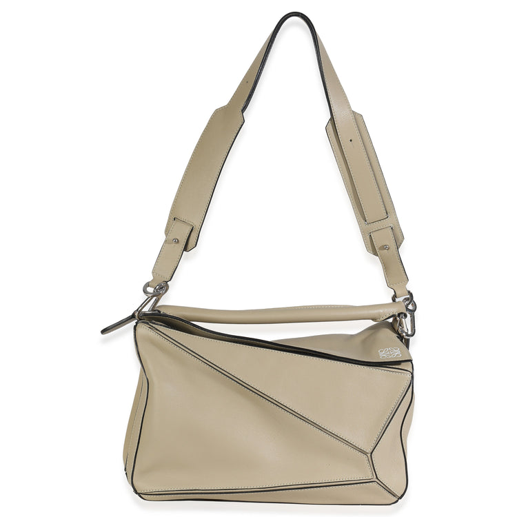 2015 Loewe Sand Smooth Calfskin Medium Puzzle Bag
