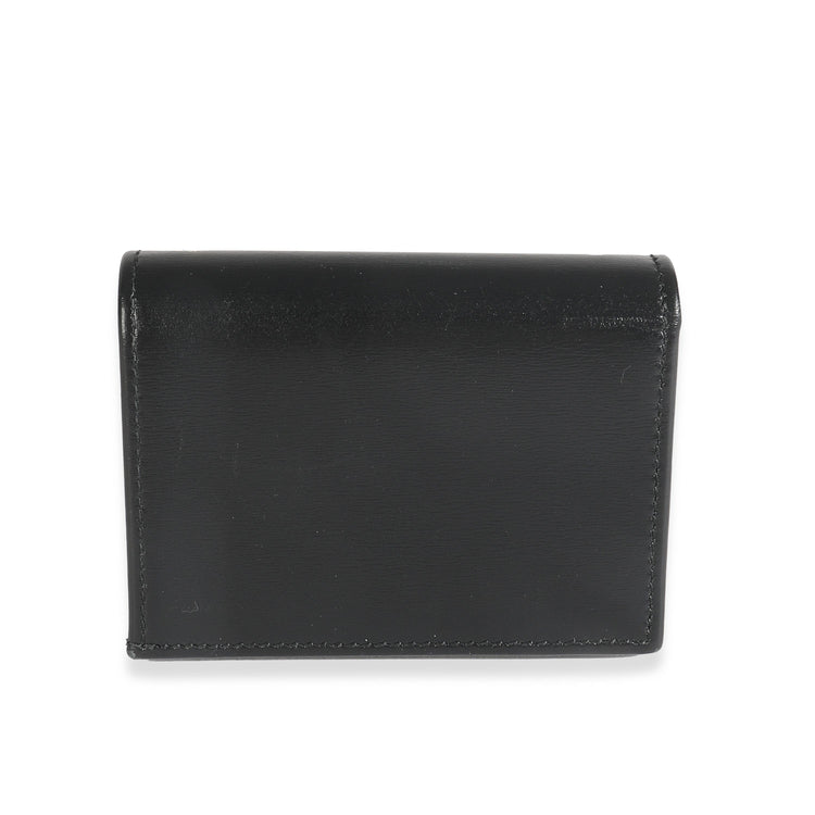 Vintage Gucci Black Calfskin Horsebit Card Case Wallet