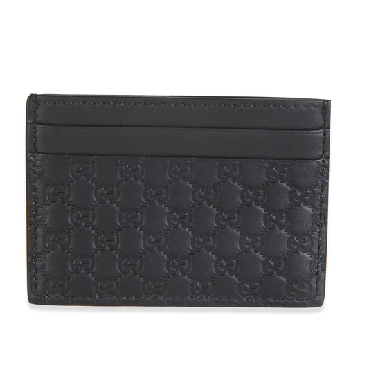Black Microguccissima Card Case