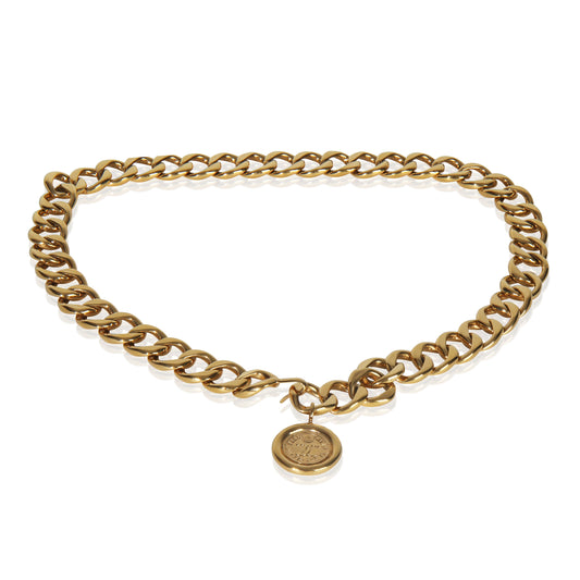 Gold-Plated Vintage 1990s Medallion Link Belt